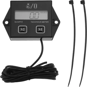 Digital Tachometer RPM Meter Inductive Hour Meter Battery Waterproof Tachometer - Picture 1 of 7
