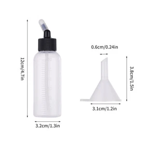 10pcs 65ml Airbrush Paint Bottle Jars Dual Action Siphon Feed Air Brush - Picture 1 of 9
