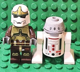 LEGO Star Wars Bounty Hunter & R4-G0 Minifigure sw0476 & sw0477 From Set 75018
