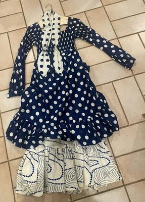 Vintage 80-90s Oscar De La Renta Boutique Ruffle Hem 2pc Rouched Dress W/Skirt - Image 1 of 4