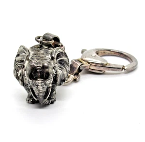 Superb 925 Sterling Silver Elephant Solid Keychain 36gr. Africa Luxury - Picture 1 of 5