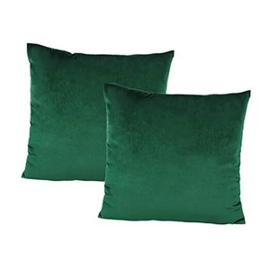 Throw Pillow Covers 18x18 Set of 2 Emerald 18" x 18" (Pack of 2) Dark Green - Picture 1 of 4
