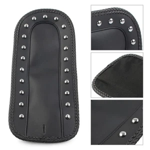 Black PU Leather Rear Fender Bib Studs Solo Seat Fit For Kawasaki Vulcan 1500 - Bild 1 von 10