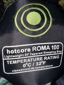 Hotcore Roma 100 Lightweight Tapered Sleeping Bag 32f Green New - Picture 1 of 7
