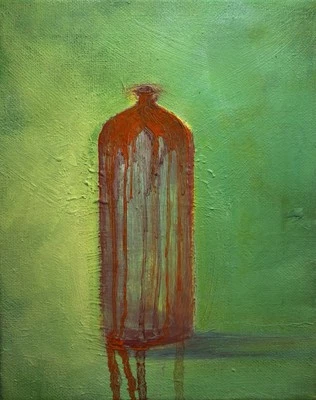 Botella de vino pintura al óleo original El Vino certificado de autenticidad Foto 1 de 4