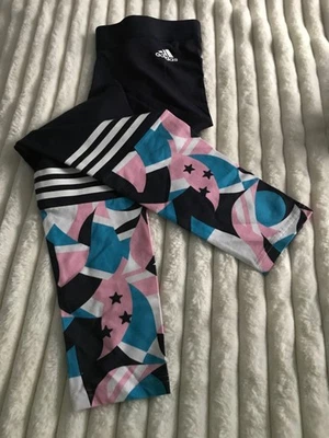 Adidas Women's Workout Fitness Tight Leggings UK 16/18 COTTON NEW RRP £50 BLUE - Image 1 of 4