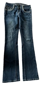 Verzierte Designdetail Bootcut Miss Chic Jeans Medium Wash Damengröße 3 - Bild 1 von 5