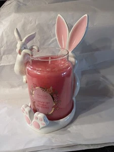 Yankee Candle White Bunny Holder Fit The Original Jar 8"H x 41/4" W New - Picture 1 of 7