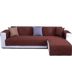 Double Side L Shape Couch Cover Sectional Sofa Covers Set Chaise Couch Cover ... - Picture 1 of 9