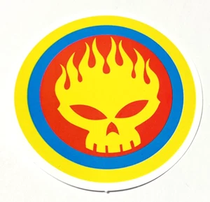 The Offspring Flaming Skull Decal Sticker Alternative Rock Punk Round 2 1/2 in - Picture 1 of 3