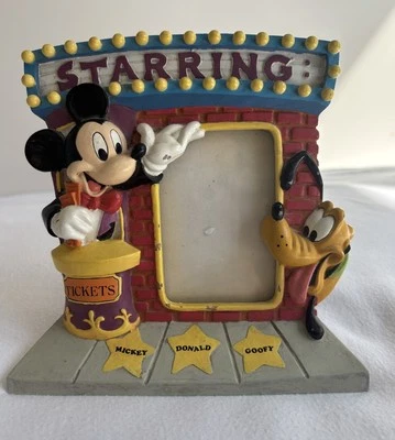 Disney Mickey Mouse And Pluto Picture Photo Frame Starring Marquee Sign Movie - Image 1 of 4