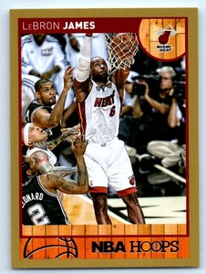 2013-14 Hoops #62 LeBron James Gold Miami Heat - Picture 1 of 2