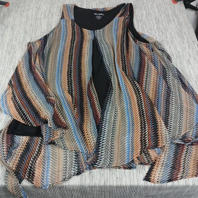 Camisa Wrangler para mujer XXL Camiseta sin mangas en capas Boho Frontal dividido Sin mangas Western Foto 1 de 4