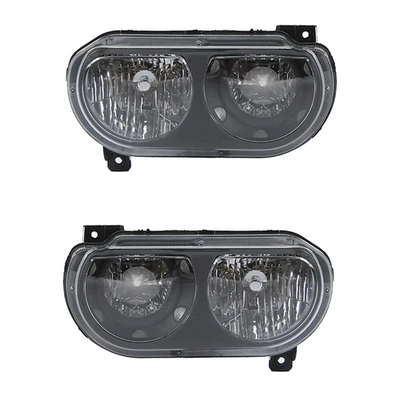 Fit For Dodge Challenger 2008-2014 Black Headlights Assembly A Pair Foto 1 de 4