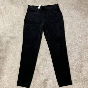 Talbots Black Women's Pull On Soft Plush Stretch Comfortable Pant Size Large-New - Picture 1 of 4