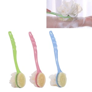 Spazzola Lavaggio Bagno 3 Pezzi Spazzola Backspash per Doccia Manico Lungo Fiore - Foto 1 di 11