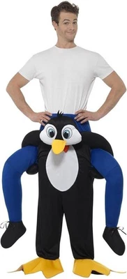 Adult Christmas Piggyback Penguin Costume - Image 1 of 3