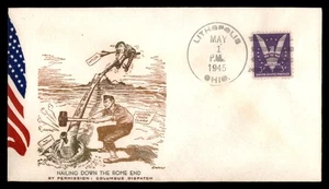 MayfairStamps US 1945 Ohio Patriotic Nailing Down the Rome End Lithopolis Cover - Picture 1 of 2