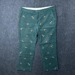 Polo Ralph Lauren Men's 36x32 Green Corduroy Mallard Pants Ducks All Over Print - Picture 1 of 10