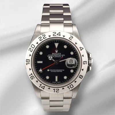 #4 Rolex 40mm Explorer II Black Dial Automatic Stainless Steel Men's Watch 16570 - Image 1 of 4
