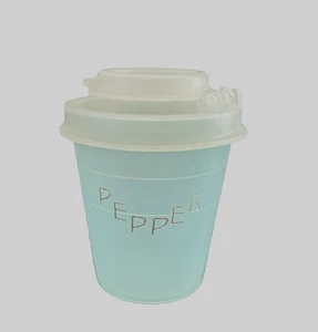 Vintage Midget Tupperware Mini 2.5" Blue Pepper Shaker 629-10 Lid 101-70 - Picture 1 of 8