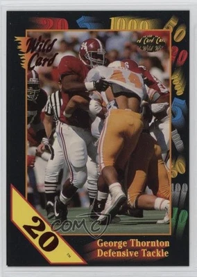 1991 Wild Card Draft 20 Stripe George Thornton #136 Rookie RC - Image 1 of 2