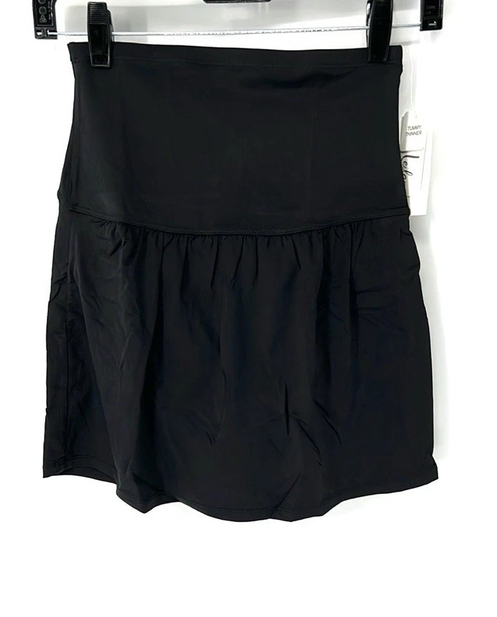 Leilani NWT Black Swim Skirt Tummy Control Skirtini Swim Bottoms Size 8 - Image 1 of 4