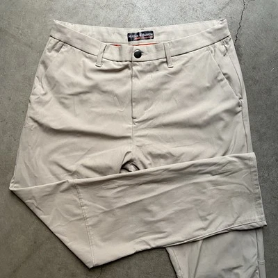 Pantalones para hombre Hudson & Barrow Performance Tech beige elástico 34x30 Foto 1 de 4