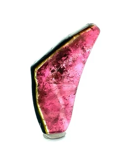 Turmalin Platte Tourmaline slice, Rubellit außergewöhnliche Platte - Bild 1 von 3