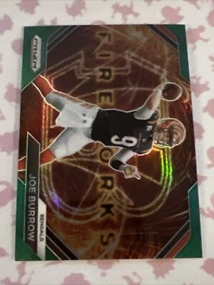 2023 Panini Prizm Joe Burrow Fireworks Green Prizm #F-8 Bengals SSP - Image 1 of 4