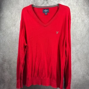 American Eagle Outfitters Herren Classic Fit rot XL V-Ausschnitt Pullover Vintage Academia - Bild 1 von 11
