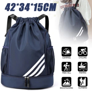Gym Sack Drawstring bag Backpack Boys Girls PE bags Men Women Sport Swimming bag - Picture 1 of 11