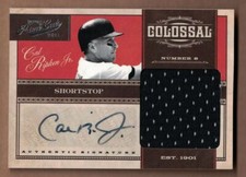 2011 PRIME CUTS COLOSSAL MATERIALS SIGNATURES #11 CAL RIPKEN JR. #2/8