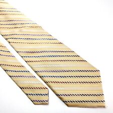 Ferucci Silk Tie Woven Yellow Woven Multi-Colored Striped