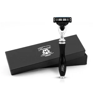 Maquinilla de afeitar 3 Edge para hombre, maquinilla de afeitar antideslizante para hombre, maquinilla de afeitar para barba, "navaja para mujer", negra - Imagen 1 de 9