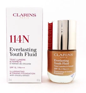 Clarins Everlasting Youth Fluid 1 oz./ 30 ml. SPF 15/ PA +++ 114N New - Picture 1 of 7