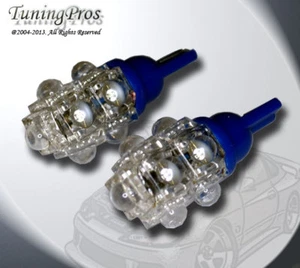 2pcs of T10 Wedge LED Parking Light 9 Flux Blue Light Bulbs One Pair 3652 194 - Picture 1 of 3