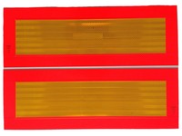 2x Warntafel Heckmarkierung Warnmarkierung Folie Lkw Zugmaschine