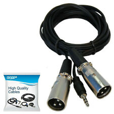 HQRP 3.5mm Dual Male XLR Cable for Behringer B2031A