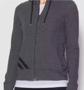 NWT UNDER ARMOUR Women's UA LOGO French Terry Full Zip Hoodie Jacket Loose Fit M - Picture 1 of 3