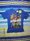 Lego Batman Boys Shirt Size 7/8 (Small) Blue Short Sleeve Logo T-Shirt