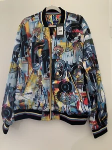 Robert Graham PEACE & LOVE 2XL LIMITED Edition Graffiti Bomber Jacket NWT - Picture 1 of 16