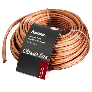 Hama HQ 10m Lautsprecher-Kabel 2x 1,5mm² dick 2-adrig Boxen-Kabel Hifi LS Kabel - Bild 1 von 1