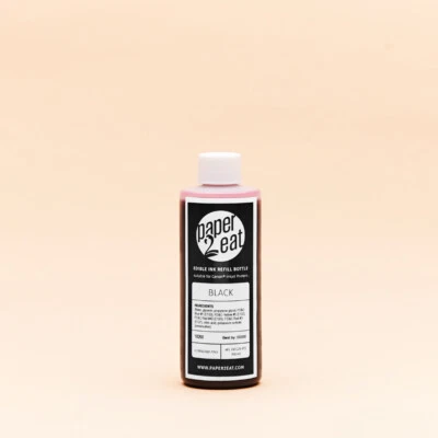 4 fl.oz. (118 ml) NEGRO Prem. Tinta de recarga comestible con dispensador - Certificado Kosher Foto 1 de 2