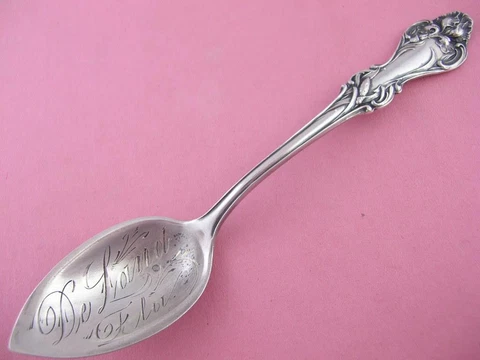 Sterling SHEPARD Fruit Souvenir Spoon DELAND FL De Land Florida - Art Nouveau Cover