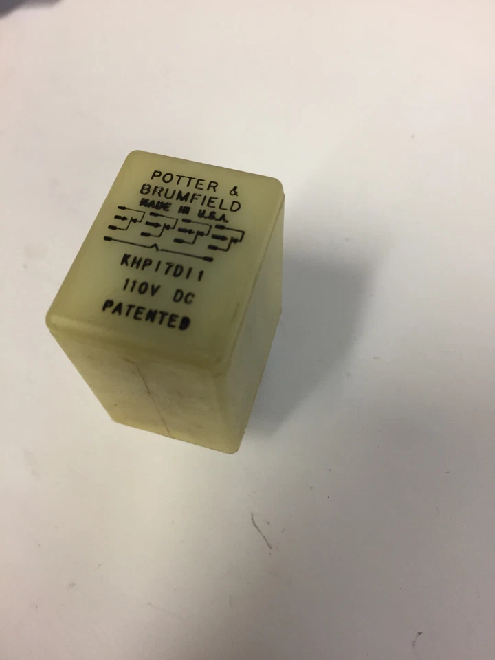 KHP17D112 24VDC  4 PDT  11 PIN CUBE   POTTER BRUMFIELD RELAY NEW - Image 1 of 1
