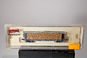 Atlas N Scale 38353 GSC Pulpwood Flat Car Santa Fe 92999 Black - Picture 1 of 6