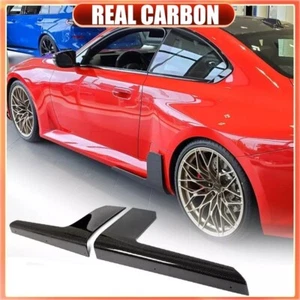 Fits BWM G87 M2 2022-2024 REAL CARBON Side Skirt Winglets Splitters Lip BODYKIT - Picture 1 of 15