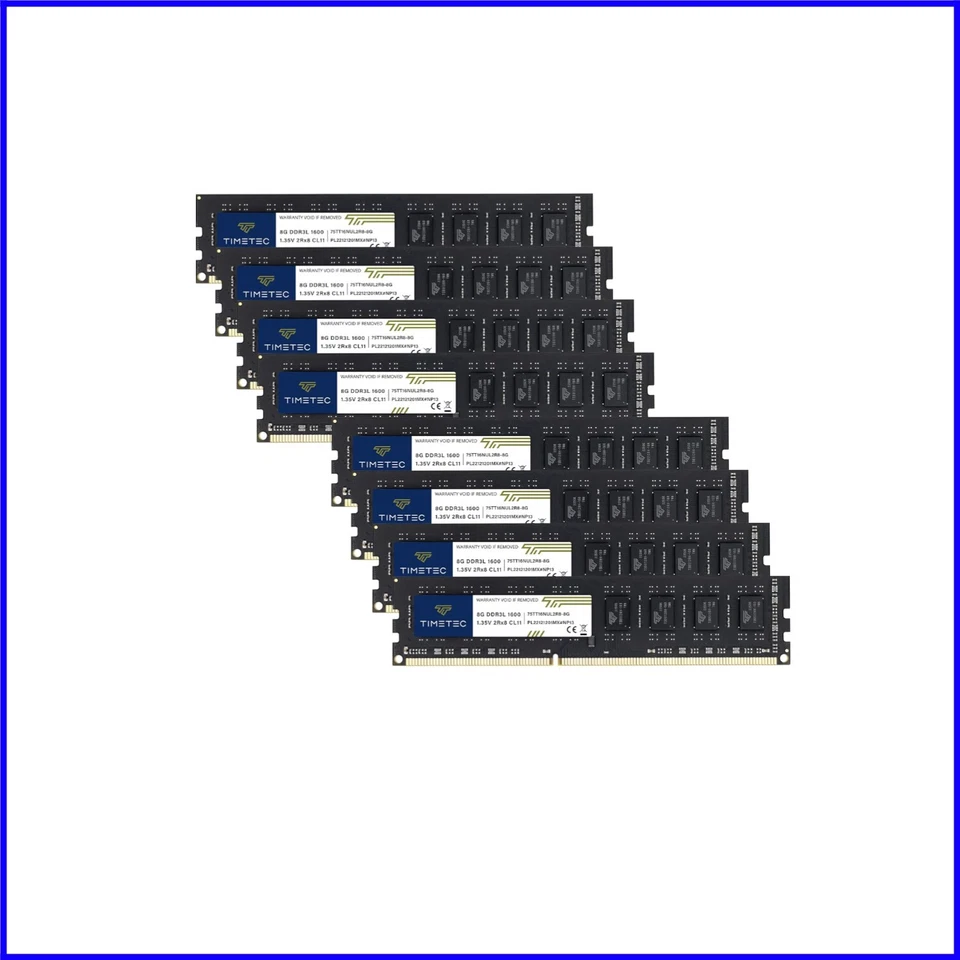 1600MHz DDR3 64GB RAM - Non-ECC, Dual Voltage Desktop Memory Modules - Image 1 of 4