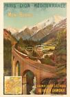 Mont Blanc Train Roko   Poster Hq 60X80cm Dune Affiche Vintage
